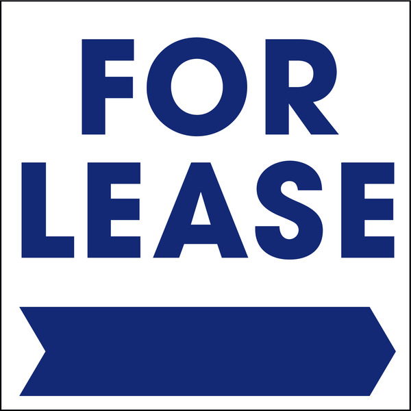 For Lease Sign Panel, with Large, Bold Text 24h x 24w, 4mm Corrugated Plastic